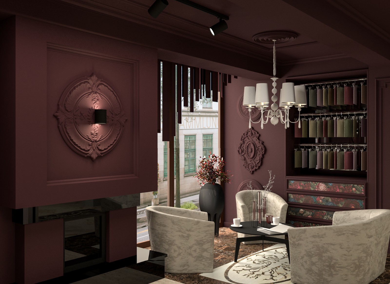 Tapet textil în dormitor